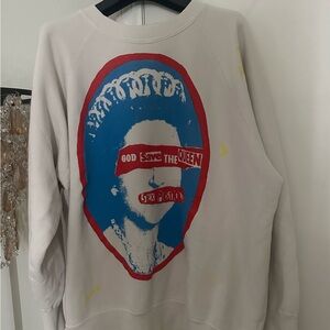 MadeWorn Sex Pistols shrunken sweatshirt vintage white  XL